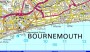 Map of Bournemouth beach * 700 x 410 * (125KB)